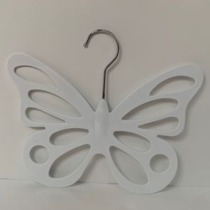 White Butterfly Scarf Holder